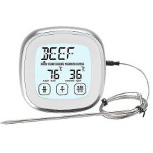 Digital Meat Thermometer for Grill - Oven Kitchen Cooking Instant Temperature Reader Gauge with Met