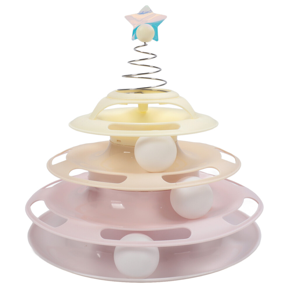 Interactive Cat Tower with Turntable & Track Self-Play Kit for Indoor Cats-image-OPC-PKFCJYR-NEW