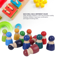 12 Stück Holz-Babydarstellungsfiguren Lernspielzeug 6,5 cm Kinder Geschenk