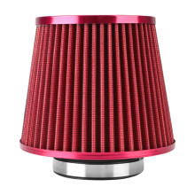 76MM 3 Inch High Flow Car Air Filter Cold Air Induction Kit Red Sport Power Mesh Cone Universal Compatibility