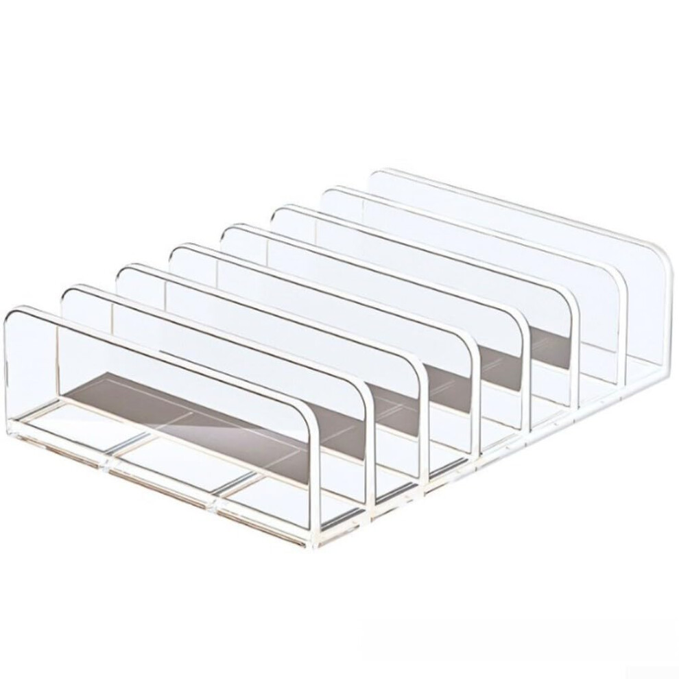 Dvd Storage Box - Transparent Acrylic Cd Organizer Stand For 7 To 14 Cd Jewel Cases - Elegant Media Collection Rack 6447073617928