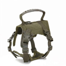 (GREEN) Tactical Cat Harness For Walking Escape Proof, Soft Mesh Adjustable Pet Vest Harness For Large Cat,small Dog