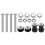 Detachable Motorcycle Backrest Bar Pad Kit Fit for 11
