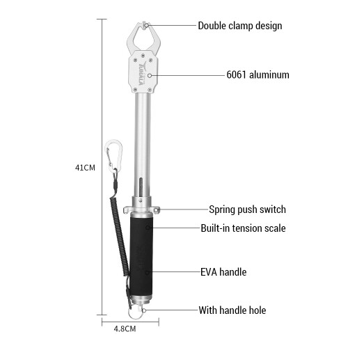 Fish Lip Gripper with Scale Fish Holder with 2