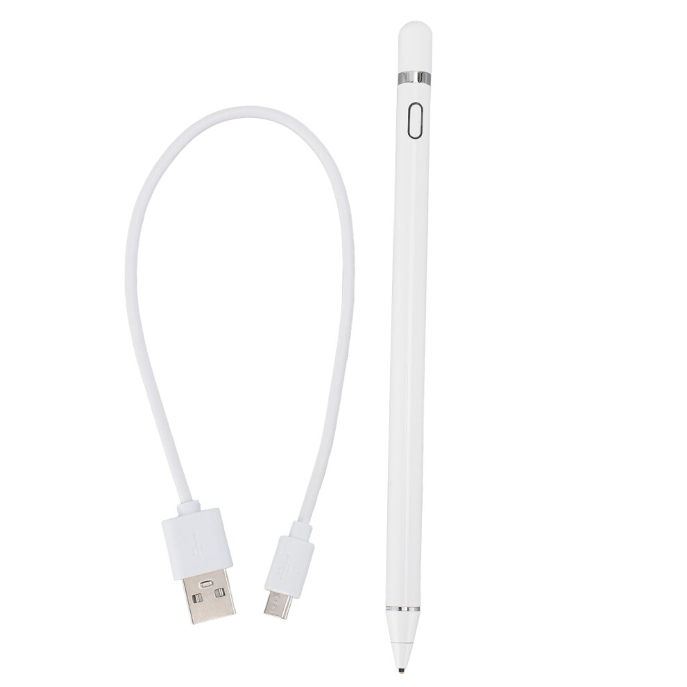 Universal Active Capacitive Pen Tablet Stylus Pen White 8320539121802