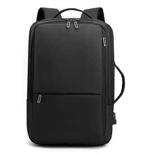 (black) Large-capacity Water-repellent Business Backpack Computer Bag Expandable Travel Backpack
