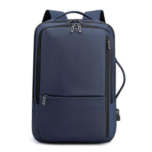 (blue) Large-capacity Water-repellent Business Backpack Computer Bag Expandable Travel Backpack