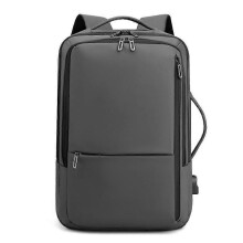 (light grey) Large-capacity Water-repellent Business Backpack Computer Bag Expandable Travel Backpack