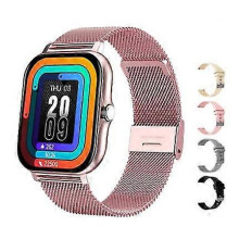 (four silicone straps) Smart Watch: Step Heart Rate Monitor, Bluetooth Call, Touch Screen
