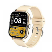(golden) Smart Watch: Step Heart Rate Monitor, Bluetooth Call, Touch Screen
