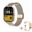 (four silicone strap) Smart Watch: Step Heart Rate Monitor, Bluetooth Call, Touch Screen 5