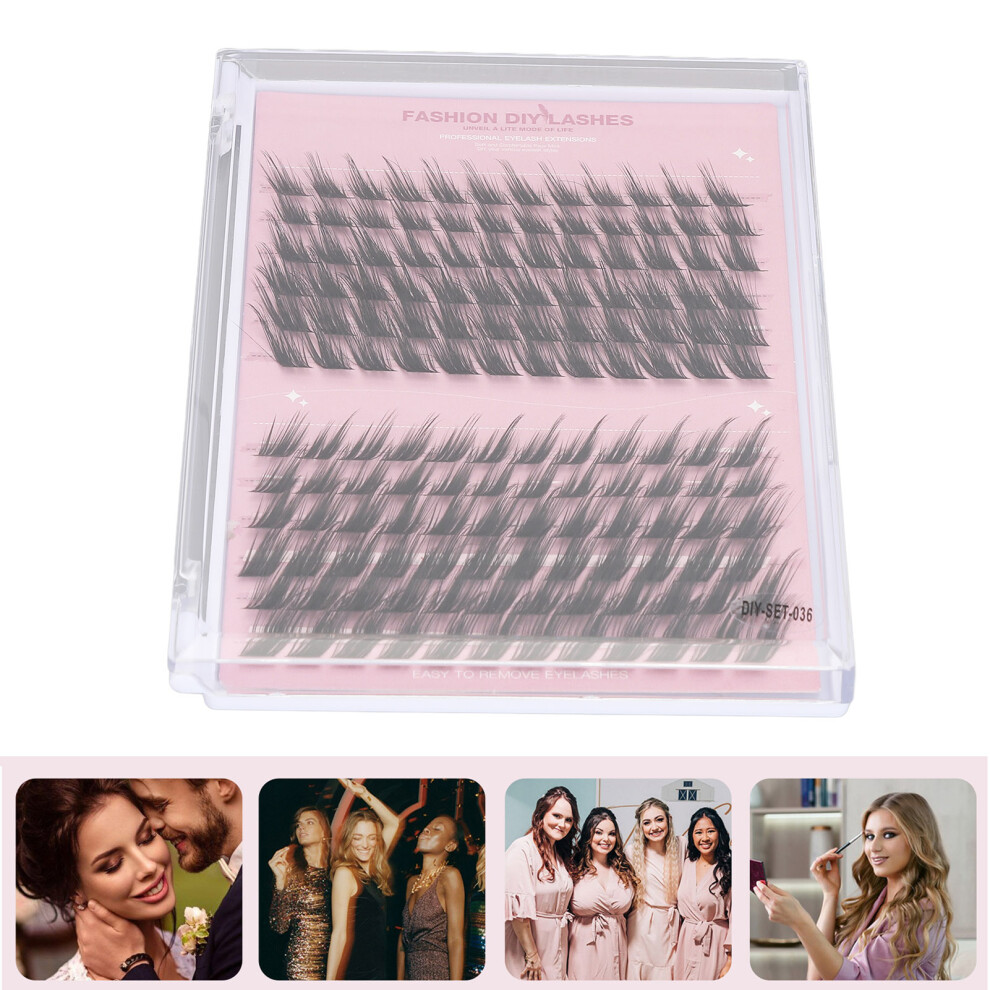 Individual Cluster Fluffy Lashes 036/144 Synthetic DIY Wispy Makeup