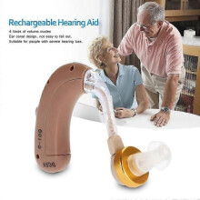 Axon C-109 Mini Rechargeable Bte Hearing Aid Voice Amplifier Volume Control-eu Plug