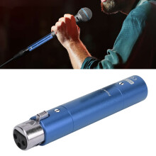 Active Inline Microphone Preamp 28dB Gain Lossless Amplifier for Streaming Blue