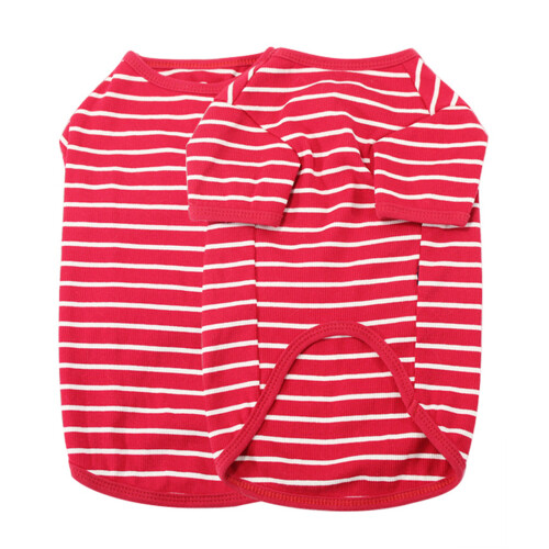Camiseta para perro de algodón a rayas talla S transpirable