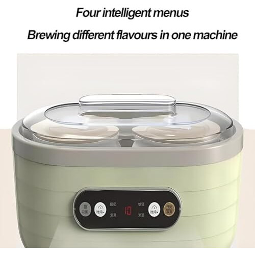 Automatic Mini Rice Wine Maker 1.7L Capacity with 8 Cups, LCD Smart Touch Screen for DIY Home Brewing 1