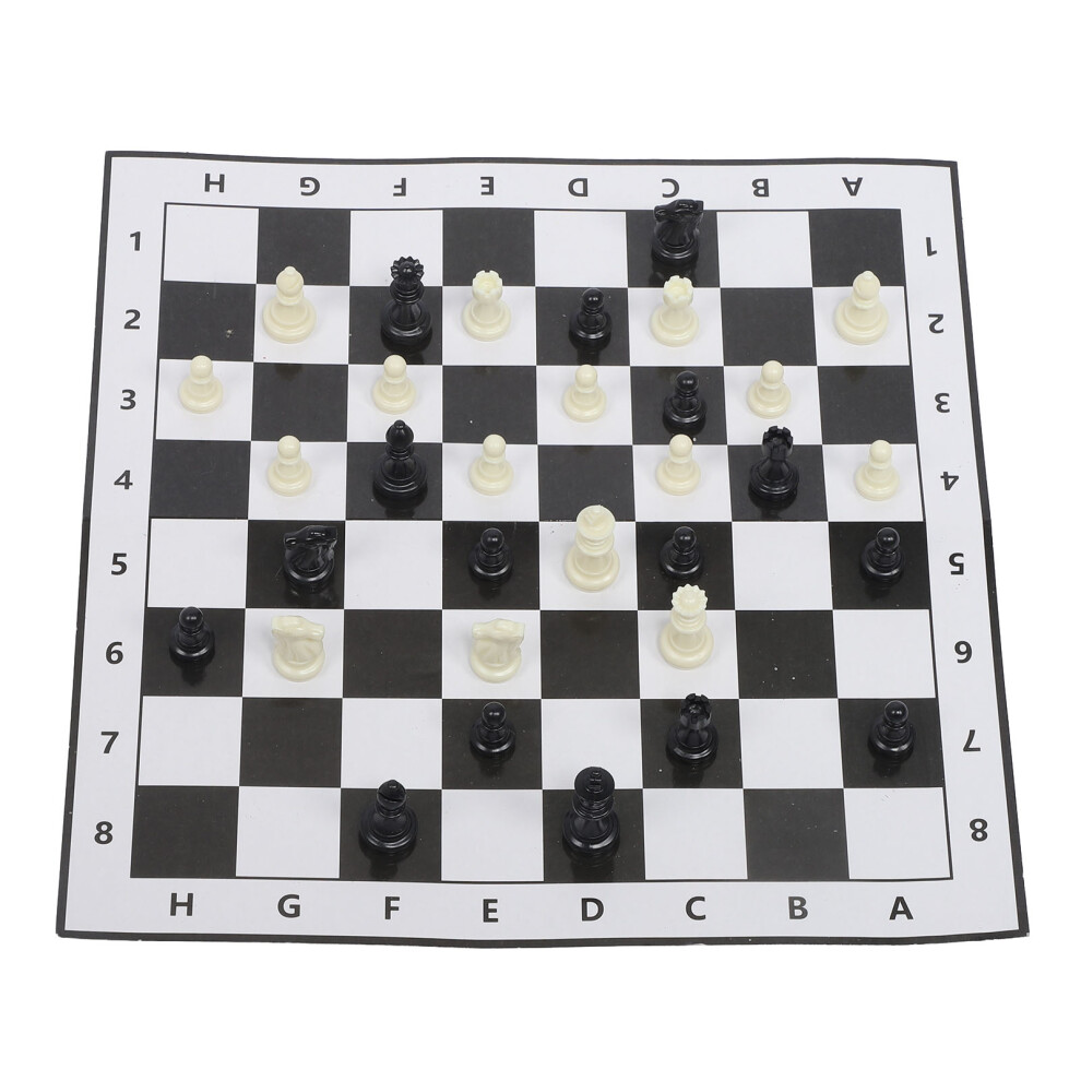 Portable 13" Plastic Travel Chess Set with 32 Pieces & Board-image-OPC-PKFCPH2-NEW