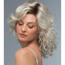 (female, Platinum) Natural Hair Synthetic Medium Length Wigs 2025