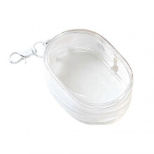 (White) Storage Bag with Key Chain Large Capacity Travel Jewelry Organizer Case Suitable for Collection Walnuts 2025