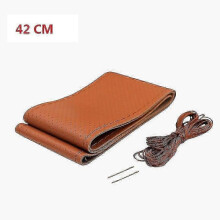 (Brown 42 CM) Genuine Leather 42/45/47/50 Cm Bus Truck Car Steering Wheel Cover For Volvo Fh Fm Benz Iveco Fiat Scania Daf Man Deutz Renault 2025