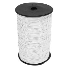 1,5 mm, 500 m weißes elastisches Bungee-Seil, dehbares Schnur für Bastelarbeiten & Schneiderarbeiten