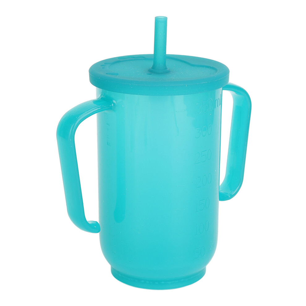 Leakproof Rehabilitation Straw Cup with 2 Handles for Adults & Disabled, 300ml