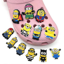 12pcs Minions Despicable Me Shoe Decoration Charms for Kids Adults Crocs Shoes Diy Accessories