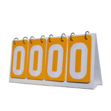 (355mmx160mm, Yellow) Sports Scoreboard Flip Number Score Board for Soccer Table Tennis Basketball Gray 2025