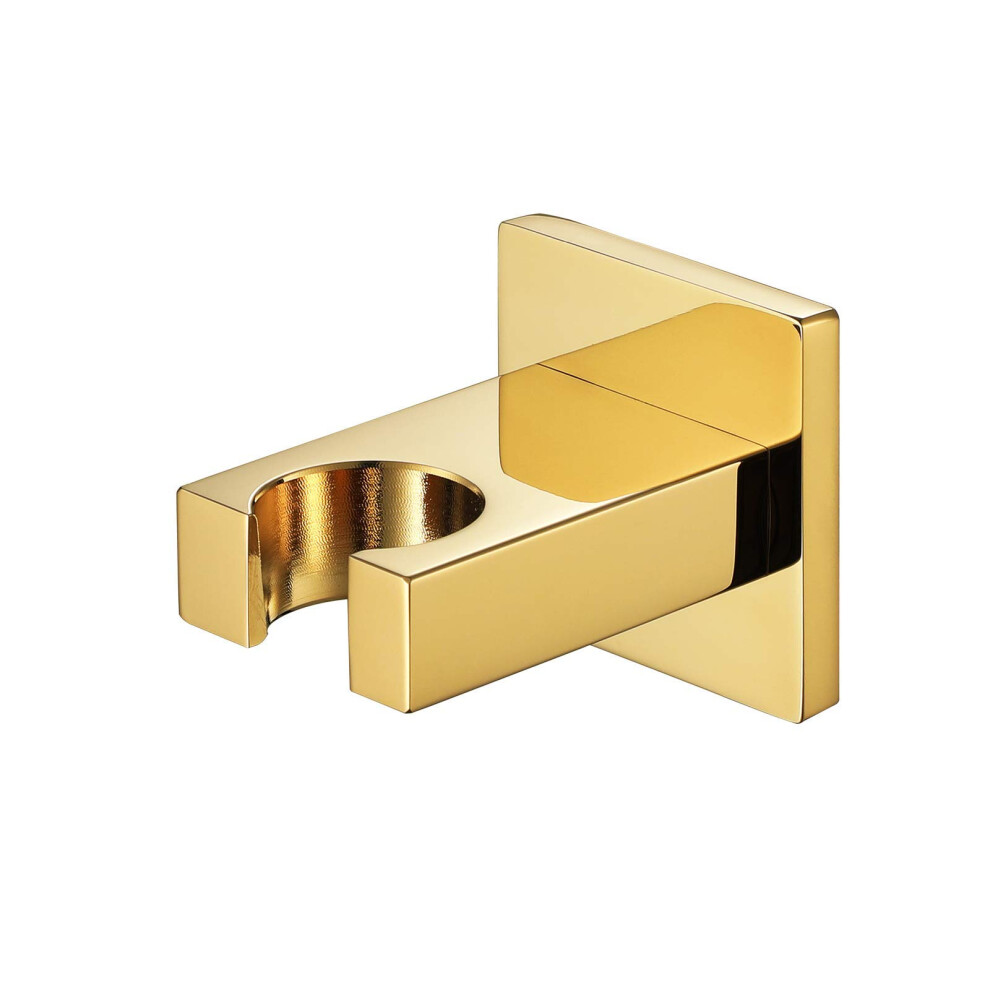 Shower Head Holder Brass Handheld Shower Bracket Wall Mounted Square Design Titanium Gold Finish Available In Multiple Colors 6038364336361