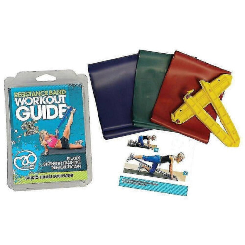 Fitness Mad Resistance Studio Strength Training Exercise Band Clips & Guide Kit 2025 2