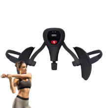 Inner Thigh Exerciser with Digital Display, Adjustable Non-Slip Muscle Strengthener for Home Yoga and Floor Workouts