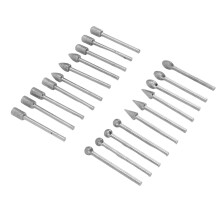 20PCS Stone Carving Rotary Bit Set 3mm Shank for Glass, Metal, Marble