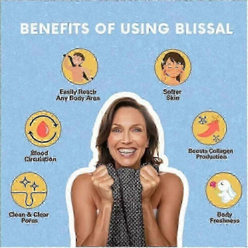 (Black) Blissal Exfoliating Shower and Bath Towel 2025 2