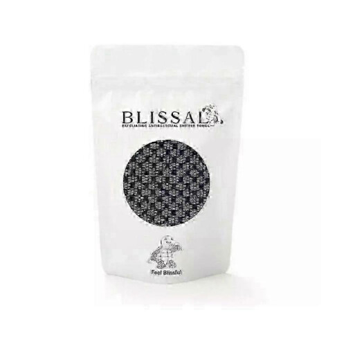 (Black) Blissal Exfoliating Shower and Bath Towel 2025