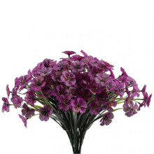(1PCS, Purple) Outdoor Artificial Flowers UV Resistant No Fade Fake Violet Flowers for Indoor Outside Hanging Plants 2025