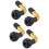 4Pcs Tyre Valves Stem Right Angle Snap-in Rubber Brass 1