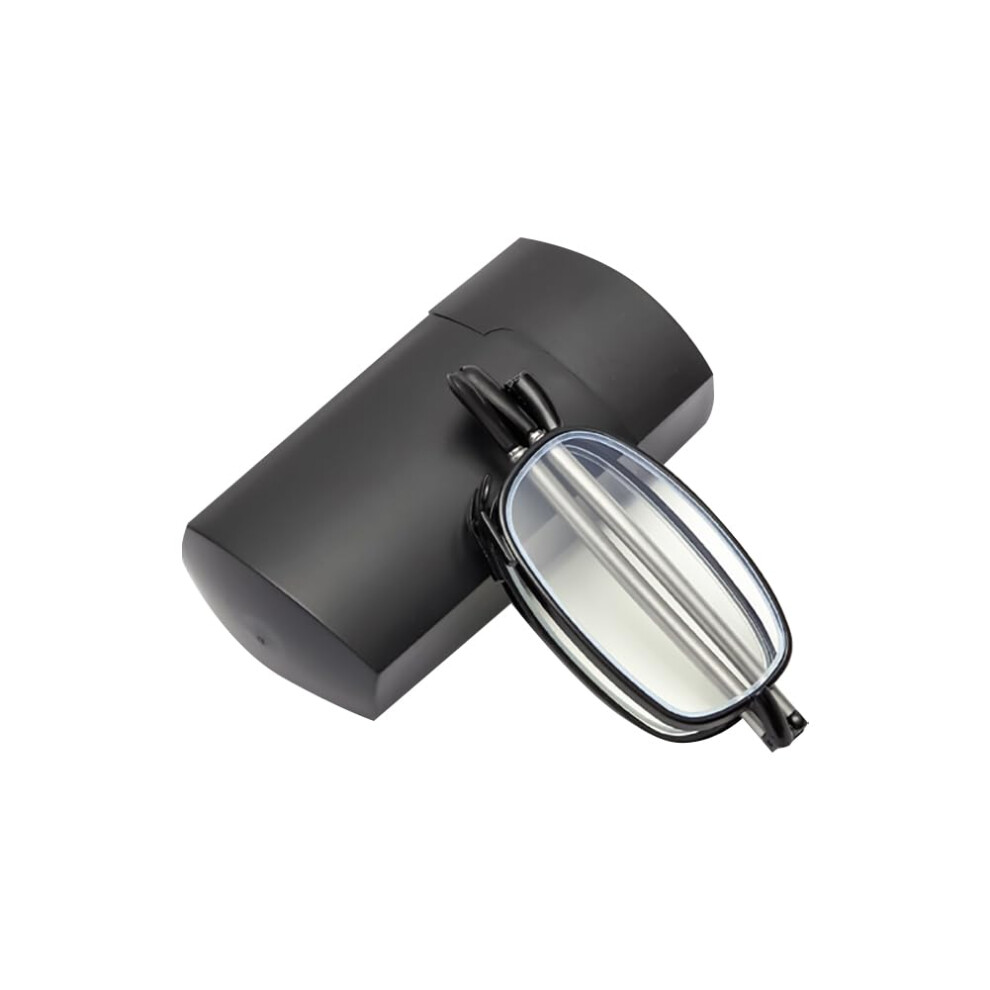 Portable Folding Reading Glasses 1.5 Magnification Lightweight Slim Compact Readers with Case Thin Foldable Eyeglasses