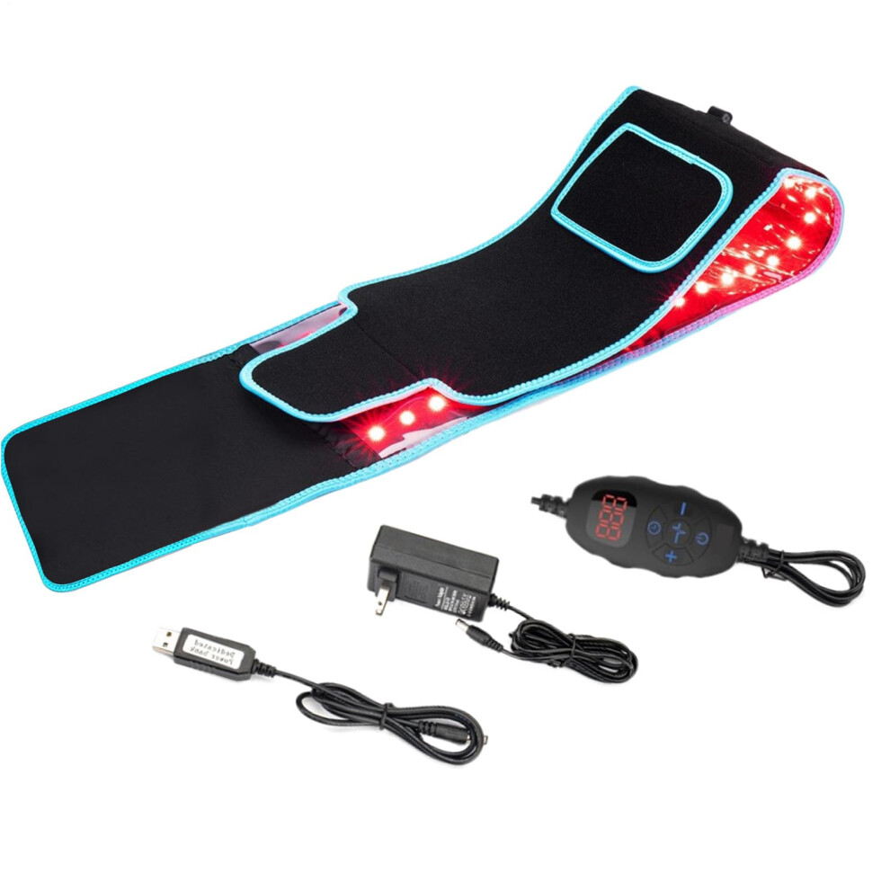 Weight Loss Belt for Stomach, Adjustable Exercise Wrap for Comfort, Blue Muscle Support for Women and Men, Travel-Friendly-image-OPC-PKFCR58-NEW