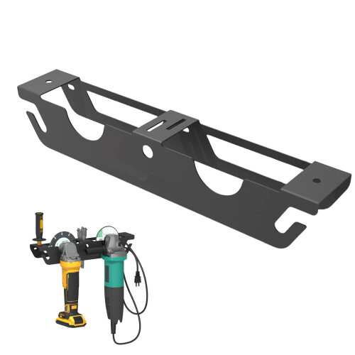 2Pcs Heavy Duty Angle Grinder Storage Bracket Wall Mounted Metal 1