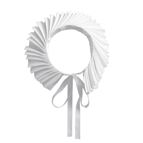 Renaissance Collar Elizabethan White Ruffled Neck Collar Shawl