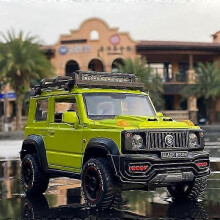 (Green 1) 1:18 SUZUKI Jimny SUV Alloy Car model Diecasts & Toy Vehicles Wheel Steering Sound and light Car Toy Model Collection Gift 2025