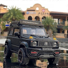 (Black 1) 1:18 SUZUKI Jimny SUV Alloy Car model Diecasts & Toy Vehicles Wheel Steering Sound and light Car Toy Model Collection Gift 2025