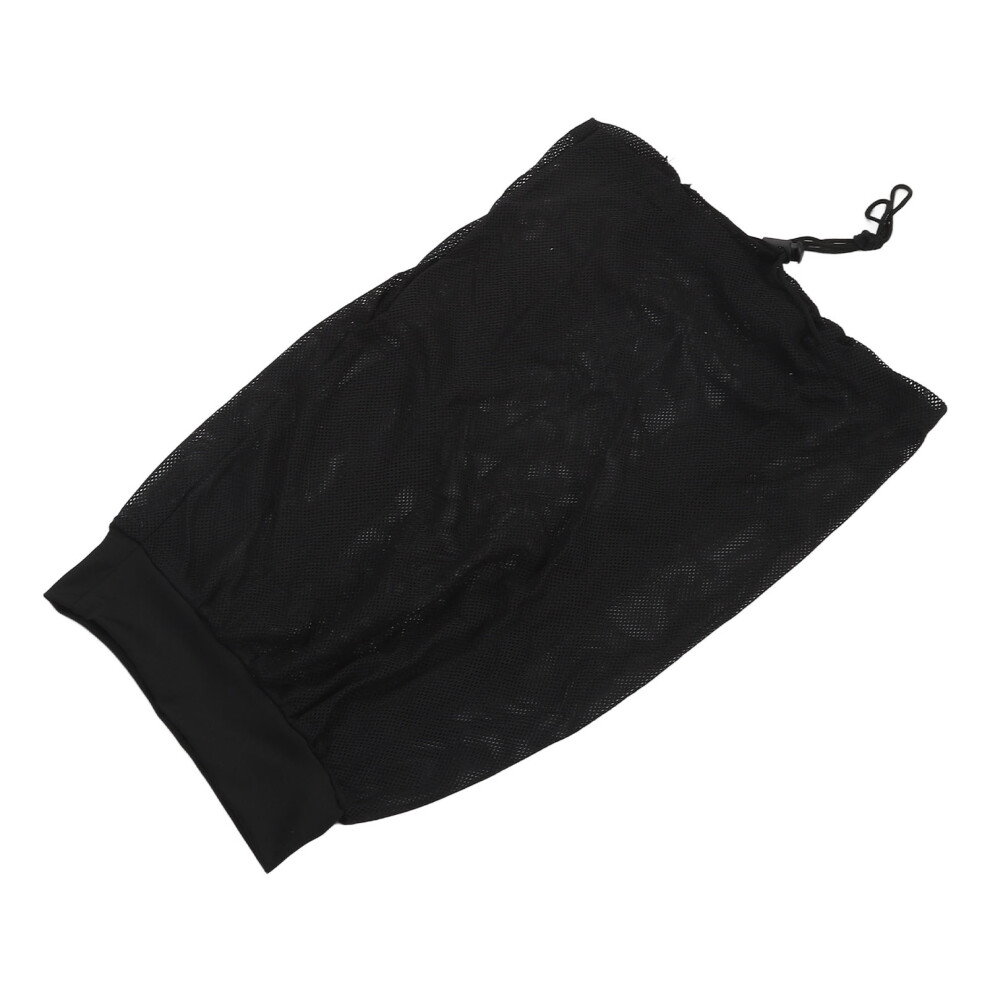 4pcs Black Fabric Hair Net Plopping Caps for Curly Hair, Reusable