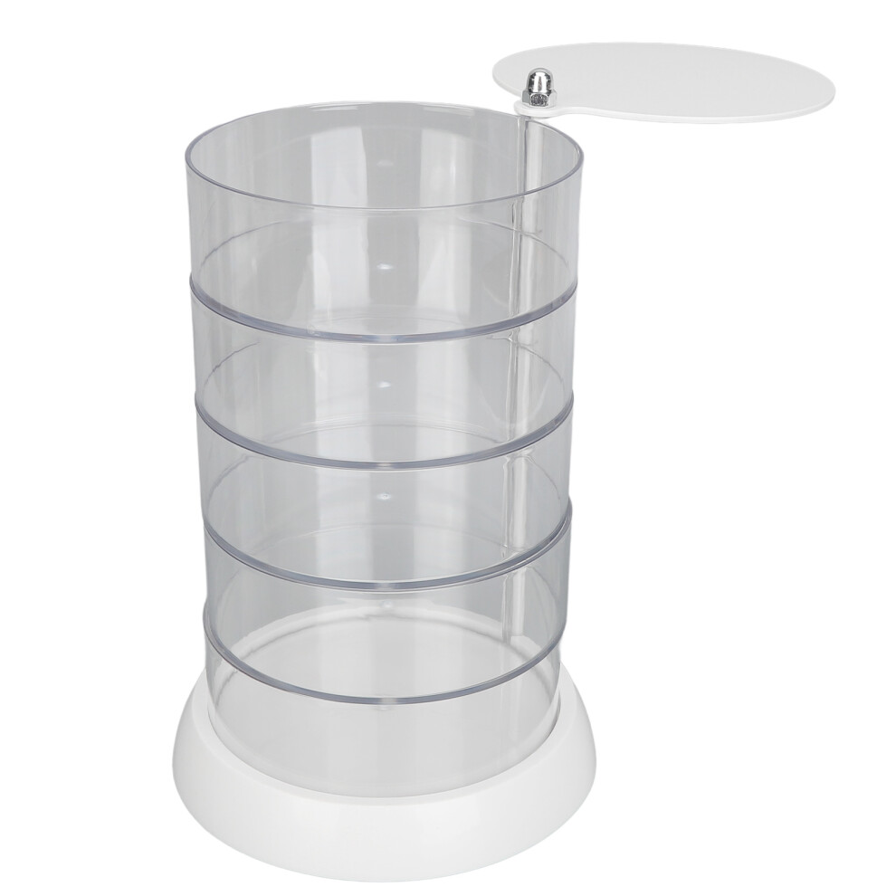 5 Layer Rotating Hair Accessories Organizer, Dustproof PET Jewelry Storage Box