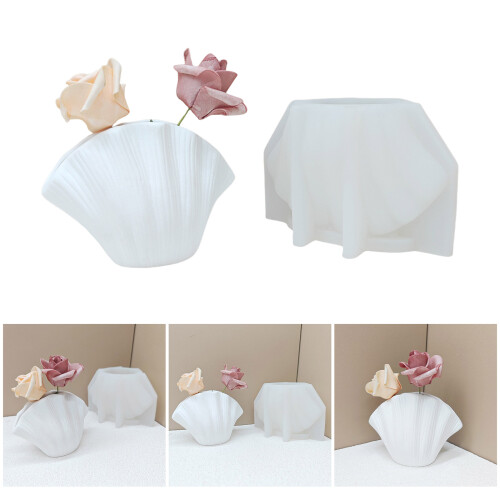 Silicone Vase Moulds Silicone Planter Molds Shell Shape Crafting 1