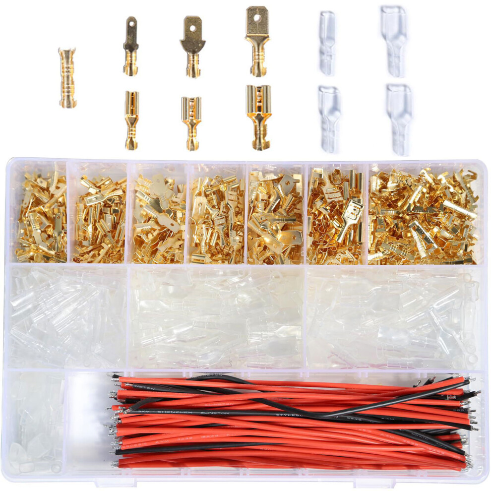 Pack Of 810 Spade Connectors Quick Disconnection Wire Terminals 7627000089311