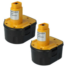 vhbw 2x Akku kompatibel mit Dewalt DC980KA, DE9071, DW965K, DC945KB, DC940KA, DW9072, DC845KA, DW9074, DC980KB Werkzeug (2000 mAh, NiMH, 12 V) 2025