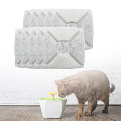 Set of 10 Replacement Filter for Automatic Pet Fountain Cats 1