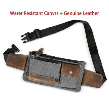 (canvas-gray) Crazy Horse Leather men Casual Fashion Travel Fanny Waist Belt Chest Pack Sling Bag Design Bum Phone Cigarette Case Male 811-29 2025
