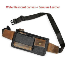 (canvas-black) Crazy Horse Leather men Casual Fashion Travel Fanny Waist Belt Chest Pack Sling Bag Design Bum Phone Cigarette Case Male 811-29 2025